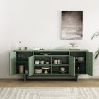 Manhattan Comfort Ella 70.9" Modern Sideboard - Sage Green-Thick Rectangular 6.9 in. Sled Legs Offer Stability and a Unique, Modern Twist on a Classic Sled-Base