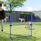 PawHut Dog Training Agility Gear 6-Piece Set with Carrying Bag - Blue-The bottom bar is fixed for stability on any surface type 
