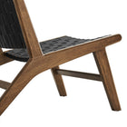 Modway - Saoirse Cuir Fauteuil lounge d’accent en bois - Noir noyer-8