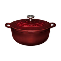 Maxwell & Williams - Cocotte en fonte Merlot avec couvercle 6.2L-Fabriqué à partir de fer australien pour une durabilité et des performances exceptionnelles