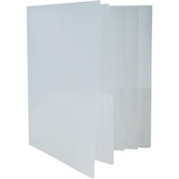 JAM Paper Heavy Duty Plastic Multi-Pocket Folders - 10 Pocket Organizer - Clear - 3 Pack-Multiple Pocket Folders w/ Inner Pocket Sections | Colour: Clear