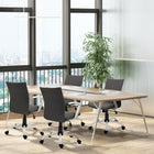 Vinsetto Mid Back Linen Swivel Computer Chair - Charcoal Grey-Adjustable seat height from 35"