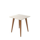 Manhattan Comfort Utopia 19.68" High Square End Table, White (89351)-Square End and Accent Table for Living Room, Bedroom and Dining Room use.