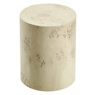 Modway - Cosmos Rond de 16 po Table d’appoint en bois de burle - Burl blanchi-	Entretien facile