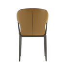 Manhattan Comfort Kirsten 20.5" Modern Leatherette Upholstered Dining Chair - Camel - Set of 2-Delivered to you Fully Assembled! No Assembly Required