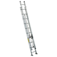 Featherlite 3200D Series 20' Industrial Heavy-Duty Aluminum Extension/Straight Ladder-Max. Open Height: 17'