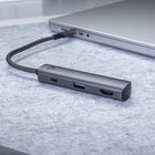 BlueDiamond - Concentrateur USB-C 4-en-1 Slim - 100 W PD-Garantie limitée à vie du fabricant