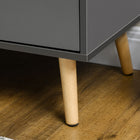 HOMCOM 47.2" L Sideboard Buffet Cabinet - Dark Grey-Colour: Dark Grey 