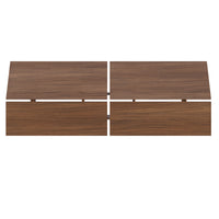 Nexera Panoramic Headboard - Queen Size - Walnut-Perfectly matches any queen size bed from Nexera (sold separately)