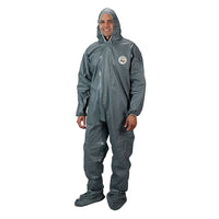 Lakeland Coverall, Hood, Pyrolon Cr/Fr, 2Mil, Boot/Wrist, Sml (51150-S)-Material: Pyrolon