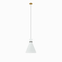 Modway Starlight 1-Light Pendant Light - White/Satin Brass-Modern 1-Light Pendant