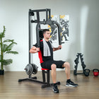 Soozier Chest Fly Machine and Chest Press Station-Seat adjusts to four levels, height ranges from 20.9" -23.8" (53-60.5cm)