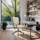 Zuo Auction Office Chair - Beige-Chair Weight Capacity: Supports up to 220 lb