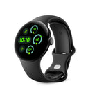 Google Pixel Watch 3 - 45 mm - Bluetooth/Wi-Fi - Matte Black Case - Obsidian Band-The 45 mm Pixel Watch 3 screen is over 40% larger than before, making room for richer, glanceable info during exercise, in Maps and more