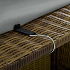Modway - Immerse Convoquer / Séjourner / Invoquer le lit de jour Terrasse extérieure Housse de meubles, Gris-Fermetures à cordon et boucle