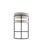 Manhattan Comfort Augusta 22.8" Modern Leatherette Upholstered Counter Stool - Light Grey-21.7" L x 22" W x 38.2" H