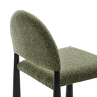 Modway Hayley Upholstered Fabric Dining Side Chair - Black/Leaf-10