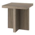 Hudson&Canal - Table d'appoint carrée Boden de 56 cm de largeur, , en chêne gris vieilli-Le plateau de table a une capacité de poids de 50 lb