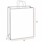 Eddie's-Sacs à provisions en papier kraft 100 % recyclé - 16"W x 6"D x 19"H - Kraft - Paquet de 250 (226207-250)-Kraft