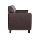 Flash Furniture – Sofa en cuir Hercules Diplomat, brun-Siège et dossier en peluche