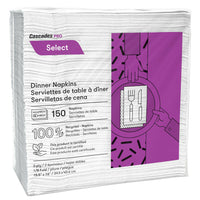 Cascades PRO Select 2-Ply Dinner Napkins - 150-100 percent recycled with a minimum of 50 percent post-consumer fibers