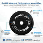 MotionGrey - Disques de musculation standard - Disques olympiques pour barre d’entraînement de force - 10 lb - Noir - Lot de 2-Compatibilité trou central 2 po : Compatible avec la plupart des barres olympiques et poignées d’haltères pour une utilisation polyvalente
