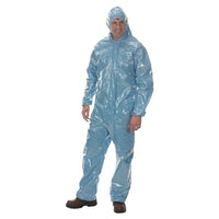 Lakeland Coverall, Hood Pyrolon Cr/Fr 2XL .5Mil Wrist/Ankle, 3 Pack (37428-2XL)-Material: Pyrolon