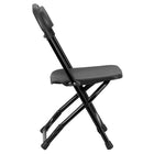 Flash Furniture – Chaise pliante en plastique pour enfants, noir, 10/paquet-Capacité de poids : 220 lb