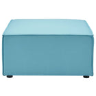 Modway Saybrook Outdoor Patio Upholstered Sectional Sofa Ottoman - Turquoise-Water and UV-Resistant Upholstery