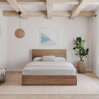 Nexera Panel Headboard - Queen Size - Walnut-Not compatible with metal bed frames