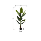 Monarch Specialties - Plante Artificielle - 59 po H - Arbre Strelitzia - Mis En Pot - Touche Réelle - Feuilles Vertes - Pot Noir-Cette plante d'intérieur est faite avec les meilleurs matériaux durables, et ne nécessite aucun entretien ni d'arrosage, pour une accentuation décorative durable et respectueuse de l'environnement qui durera toute une vie