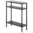 Hudson&Canal - Console Ricardo de 56 cm de large avec étagères en métal - Bronze noirci-Le dessus peut supporter 25 lb, les étagères du milieu et du bas peuvent supporter 10 lb chacune