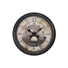 Monarch Specialties Clocks 20" Round Clock - Antique Brown-A trendy 20" round wall clock in antique brown with a vintage, aviator print backdrop, adds a sophisticated and nostalgic touch to your home decor