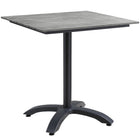 Modway Maine 28" Outdoor Patio Dining Table - Brown Grey-Modern Outdoor Side Table