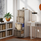 HOMCOM 4-Drawer Letter/A4 Filing Cabinet with Lock - White-Flat top to hold a small printer or other office equipment
