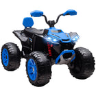 Qaba 24V 2-Seater Ride On Car for Kids with Suspension Wheels - Blue-Powerful dual 24V motors deliver adventure and smooth speed control 