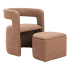 Zuo Atria Accent Chair - Ottoman Tawny Brown-Assembly required