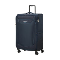 American Tourister SummerRide Expandable Spinner - Large - Navy-RightHeight pull handle offers incremental height adjustments for a highly customized fit