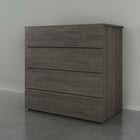 Nexera James 4-Drawer Dresser Chest - Bark Grey-4 drawers on solid metal slides