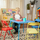 Flash Furniture Kids Colourful 5 Piece Folding Table & Chair Set-Perfect for Reading, Arts & Crafts and Eating