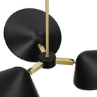 Modway Journey 3-Light 3" Arm Pendant - Black-Dimmable (Dimmer Not Included)