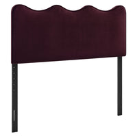 Modway Athena Stain-Resistant Performance Velvet Queen Size Headboard - Mulberry-Stain-Resistant Performance Velvet