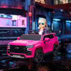 Aosom 12V Chevrolet Tahoe Kids Ride-On Car - Pink-Slow start mechanism for utmost protection of child's safety 