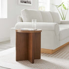 Modway - Silas Manche Table d’appoint en bois - Noyer-Table d’appoint ronde