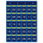 Kore Design - Organiseur de rangement suspendu pour téléphone portable, 30 poches, bleu/jaune-Organisation améliorée : garde les téléphones et les petits objets essentiels bien rangés, réduisant ainsi l'encombrement de la classe.