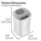 HoneyWell Top Fill Warm Mist Humidifier-Dishwasher safe parts and easy wipe surfaces 