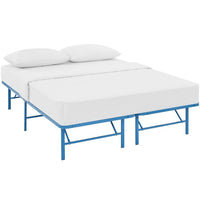 Modway Horizon Stainless Steel Queen Bed Frame - Light Blue-Modern Platform Bed Frame 