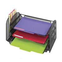 Safco Desk Organizer - Black Onyx-Letter size organizer