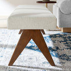 Modway Lyra 63" Fabric Upholstered Bench - Ivory-Versatile Design