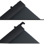 JAM Paper - Couvertures de rapports en plastique avec clip de verrouillage coulissant - format lettre - 9 x 12 - Noir avec devant transparent - paquet de 6-4